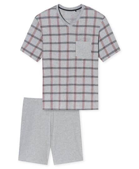 Schiesser Pyjama Short grey melange 181161 54/XL