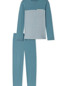 Schiesser Pyjama Long bluegrey 181170 50/M