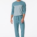 Schiesser Schiesser Pyjama Long bluegrey 181170 56/XXL