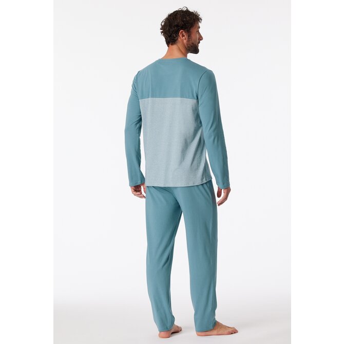 Schiesser Pyjama Long bluegrey 181170 56/XXL