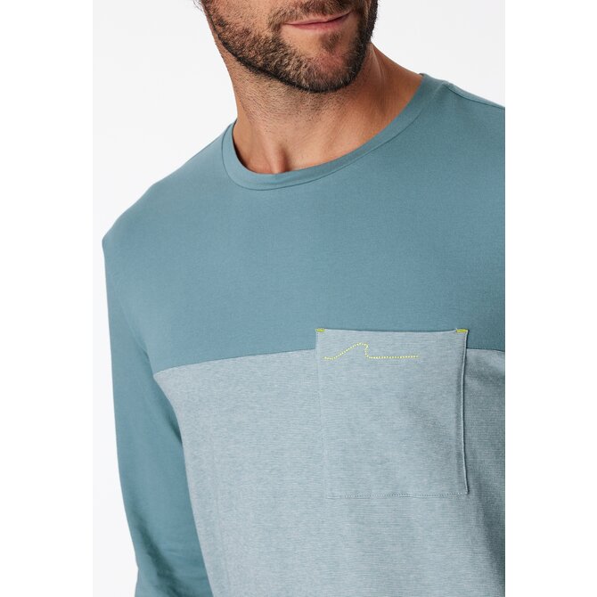 Schiesser Pyjama Long bluegrey 181170 56/XXL