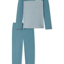 Schiesser Schiesser Pyjama Long bluegrey 181170 56/XXL