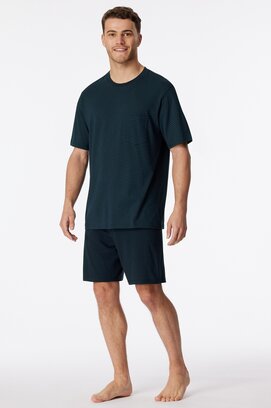 Schiesser Pyjama Short nightblue 181155 48/S
