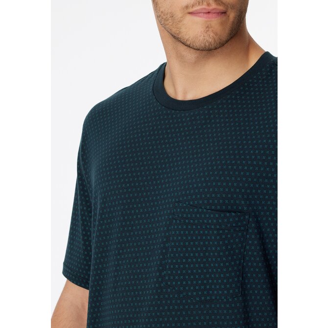 Schiesser Pyjama Short nightblue 181155 48/S Schiesser Pyjama Short nightblue 181155 48/S