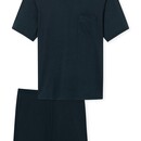 Schiesser Schiesser Pyjama Short nightblue 181155 48/S