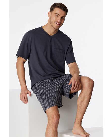 Schiesser Pyjama Short charcoal 181153 52/L