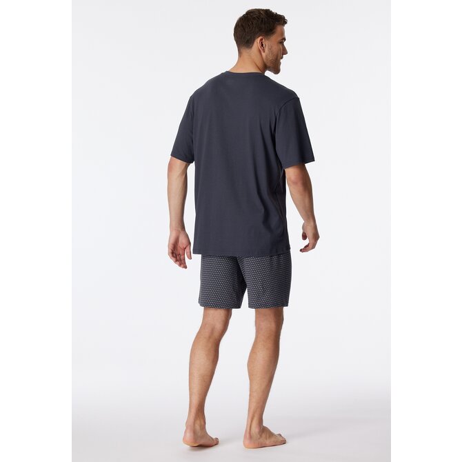 Schiesser Pyjama Short charcoal 181153 56/XXL Schiesser Pyjama Short charcoal 181153 56/XXL