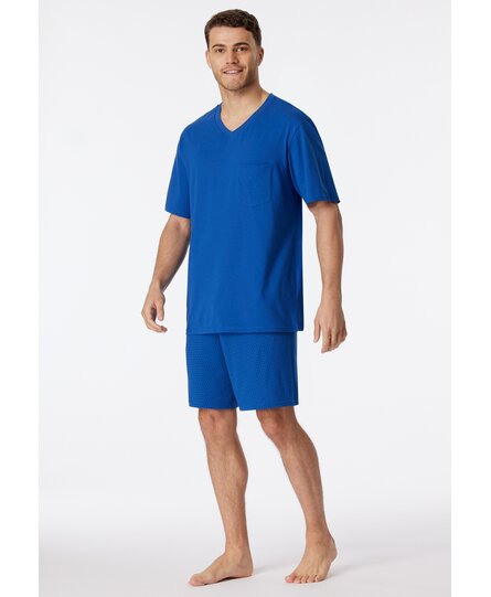 Schiesser Pyjama Short indigo blue 181153 58/3XL