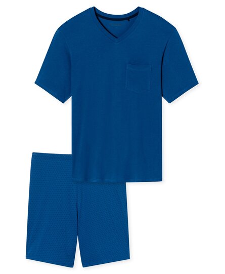 Schiesser Pyjama Short indigo blue 181153 50/M
