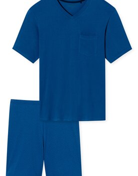 Schiesser Pyjama Short indigo blue 181153 54/XL