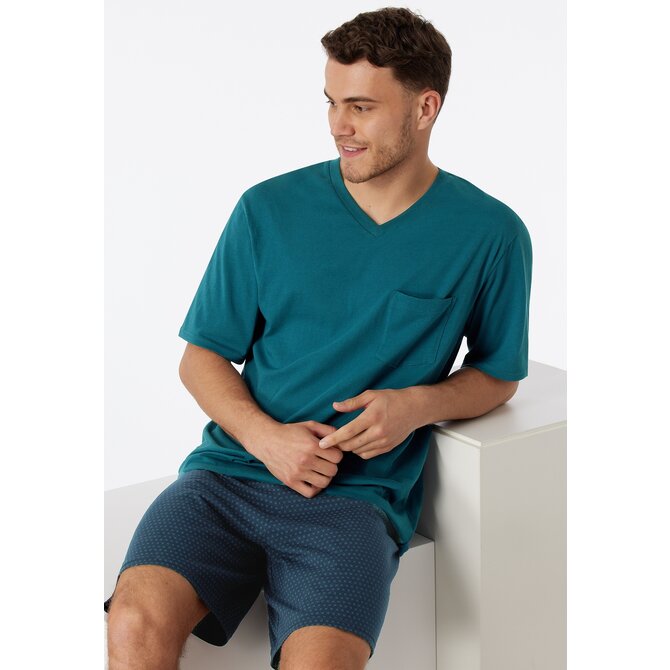 Schiesser Pyjama Short jeans 181153 48/S Schiesser Pyjama Short jeans 181153 48/S