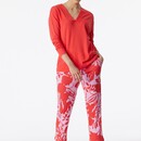Schiesser Schiesser Pyjama Long red 181246 40/L