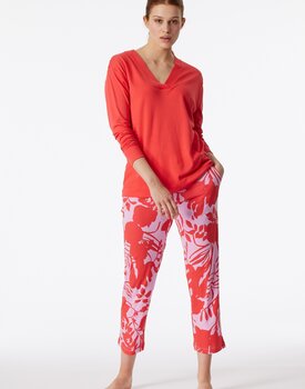 Schiesser Pyjama Long red 181246 38/M