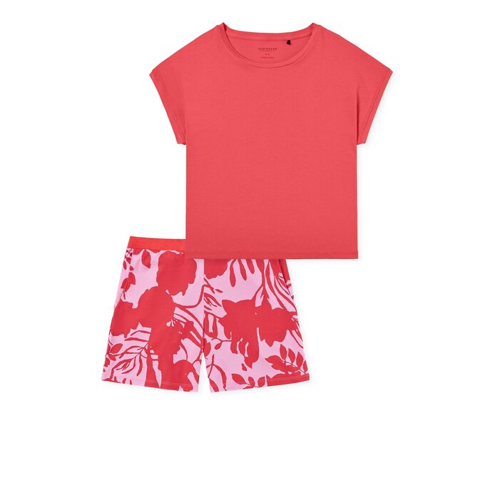 Schiesser Pyjama Short red 181245 42/XL Schiesser Pyjama Short red 181245 42/XL