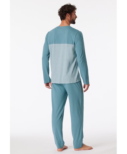 Schiesser Pyjama Long bluegrey 181170 54/XL