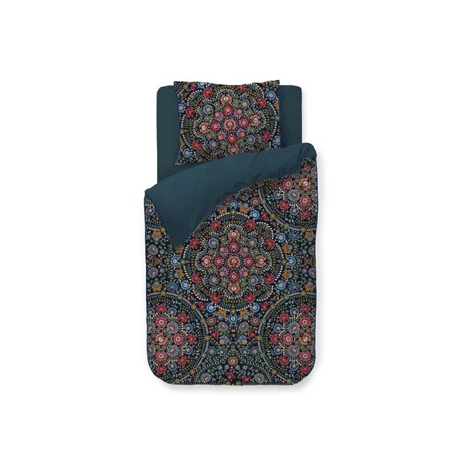Pip Studio Il Ricamo Dekbedovertrek  Donkerblauw 240x200/220 cm Pip Studio Il Ricamo Dekbedovertrek  Donkerblauw 240x200/220 cm