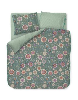 Pip Studio Dekbedovertrek Viva Las Flores Green 200x200/220 cm