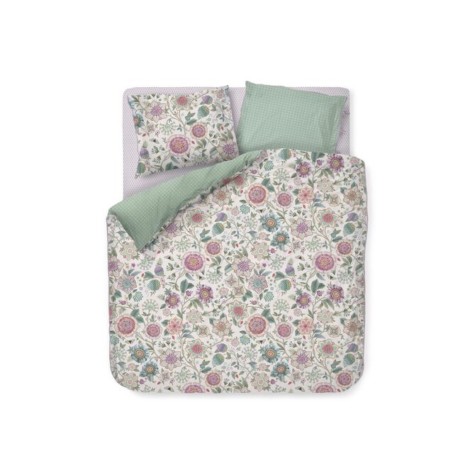 Pip Studio Dekbedovertrek Viva Las Flores White 140x200/220 cm
