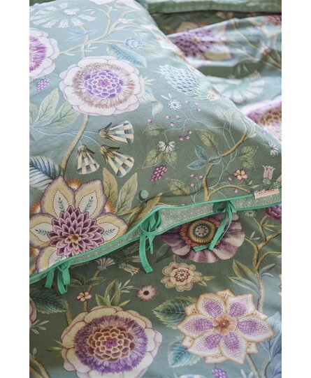 Pip Studio Dekbedovertrek Viva Las Flores Green 260x200/220 cm