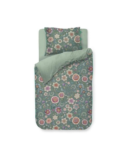 Pip Studio Dekbedovertrek Viva Las Flores Green 260x200/220 cm