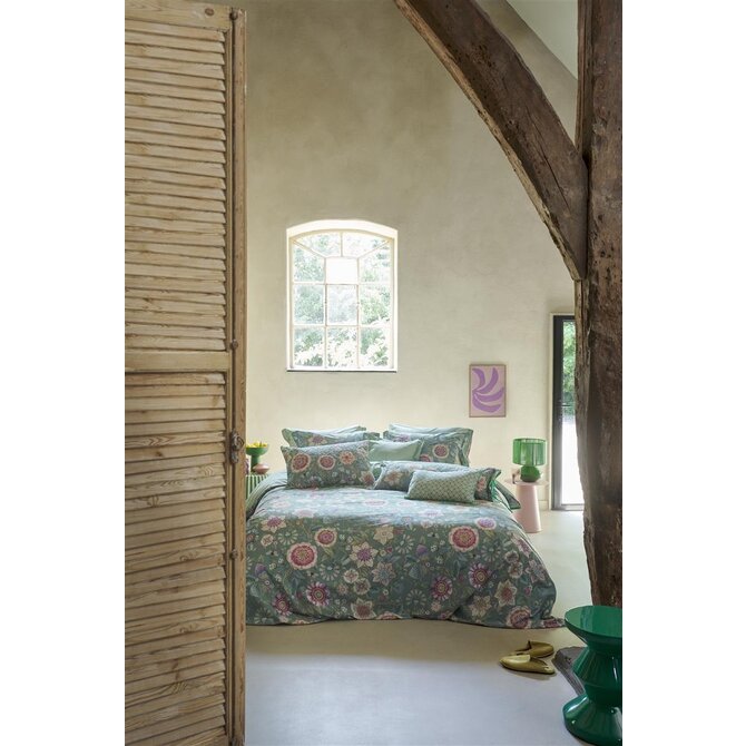 Pip Studio Dekbedovertrek Viva Las Flores Green 240x200/220 cm