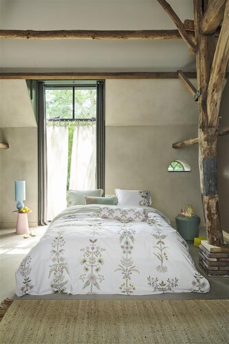 Pip Studio Pip Studio Dekbedovertrek Hiedra Off-white 240x200/220 cm afbeelding