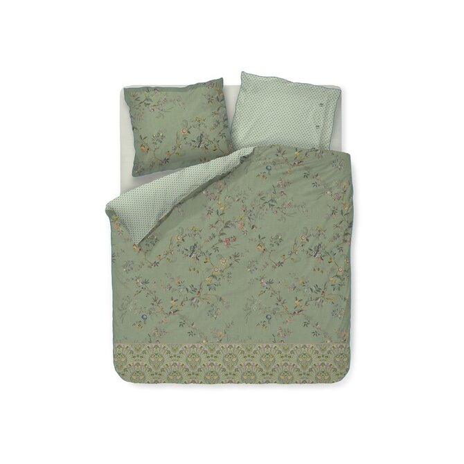 Pip Studio Dekbedovertrek Amor De Dios Green 140x200/220 cm
