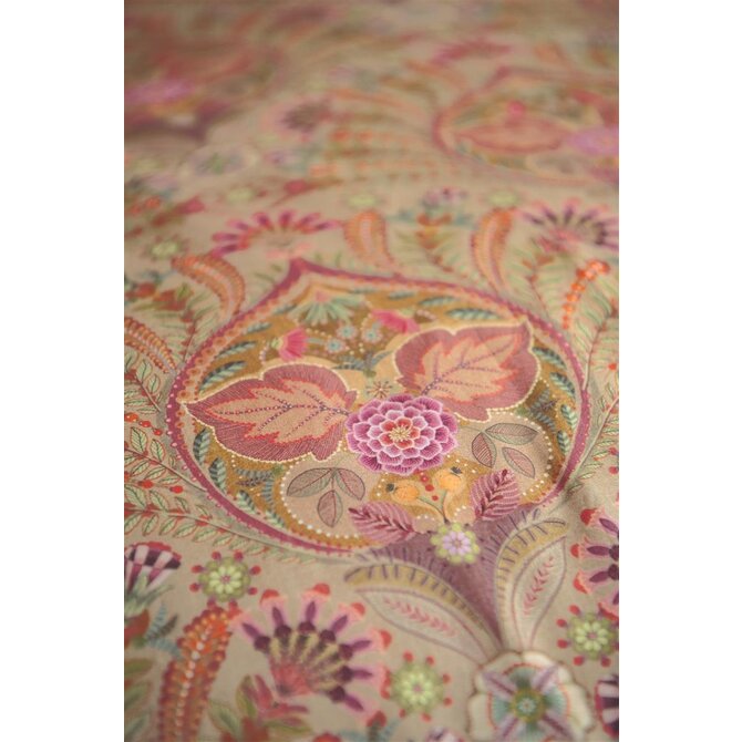 Pip Studio Dekbedovertrek Alba Khaki 240x200/220 cm Pip Studio Dekbedovertrek Alba Khaki 240x200/220 cm