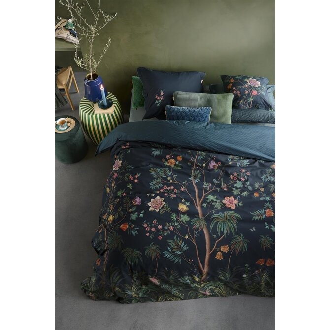 Pip Studio Il Paradiso Dekbedovertrek  Donkerblauw 260x200/220 cm