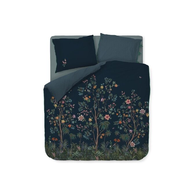 Pip Studio Il Paradiso Dekbedovertrek  Donkerblauw 260x200/220 cm Pip Studio Il Paradiso Dekbedovertrek  Donkerblauw 260x200/220 cm