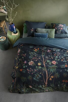 Pip Studio Il Paradiso Dekbedovertrek  Donkerblauw 200x200/220 cm