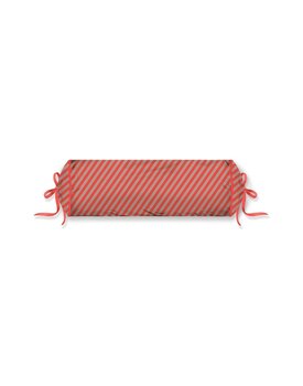 Pip Studio Raya Roll Cushion Red 22x70 cm