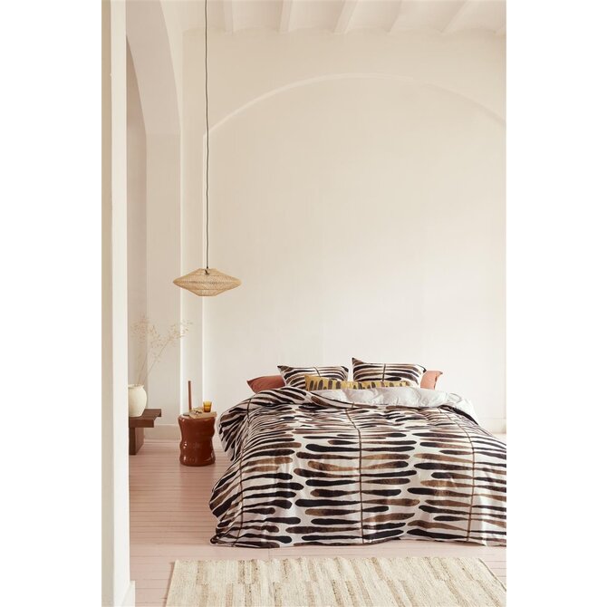 VTwonen dekbedovertrek Botanic Stripe  Terra 200x200/220 cm VTwonen dekbedovertrek Botanic Stripe  Terra 200x200/220 cm