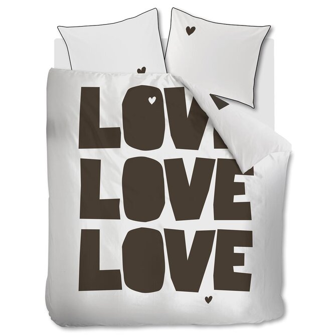 VTwonen dekbedovertrek Bold Love  Naturel 140x200/220 cm VTwonen dekbedovertrek Bold Love  Naturel 140x200/220 cm