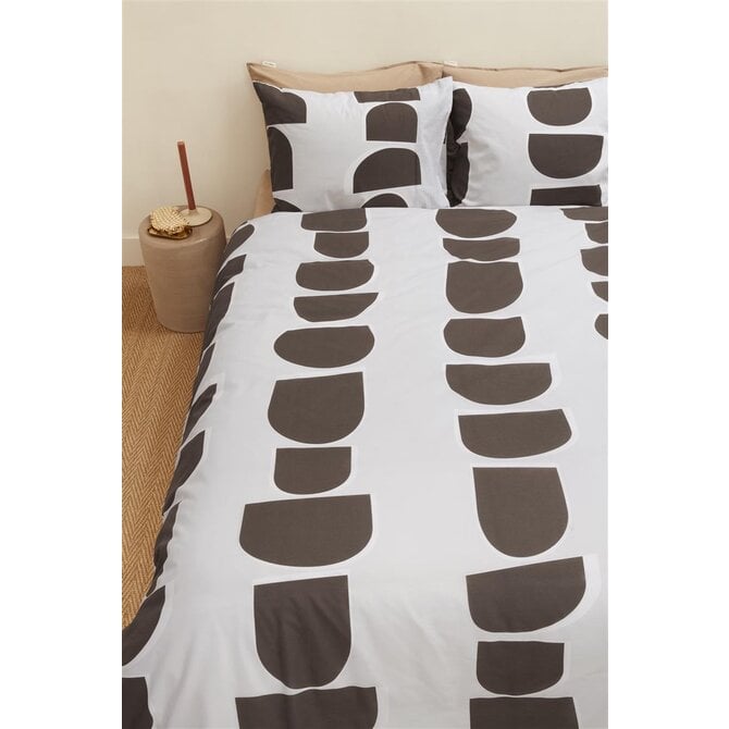 VTwonen dekbedovertrek Moons  Bruin 200x200/220 cm