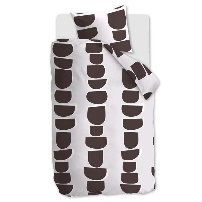 VTwonen dekbedovertrek Moons  Bruin 200x200/220 cm