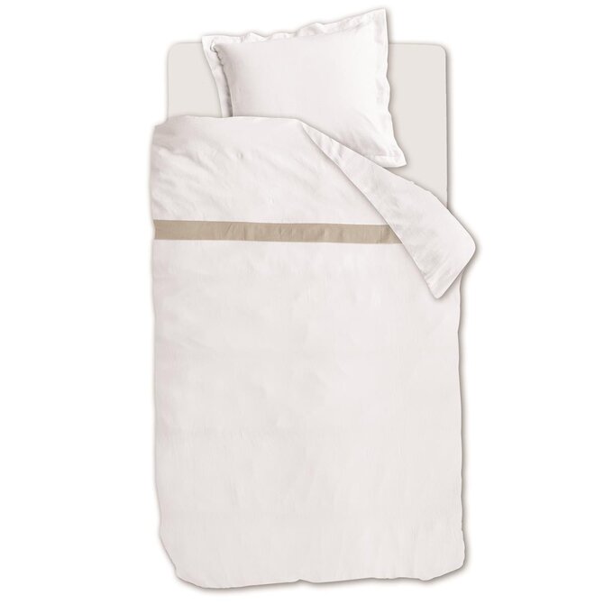 Riviera Maison Dekbedovertrek Ease  Wit 140x200/220 cm Riviera Maison Dekbedovertrek Ease  Wit 140x200/220 cm