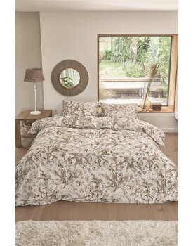 Riviera Maison Dekbedovertrek Blushing Blooms  Zand 260x200/220 cm