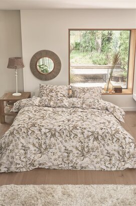 Riviera Maison Dekbedovertrek Blushing Blooms  Zand 200x200/220 cm