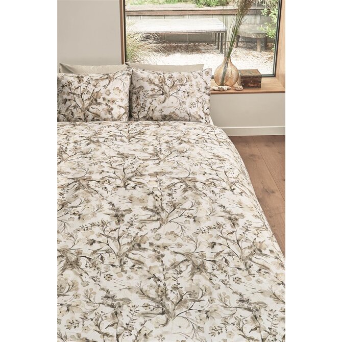 Riviera Maison Dekbedovertrek Blushing Blooms  Zand 200x200/220 cm