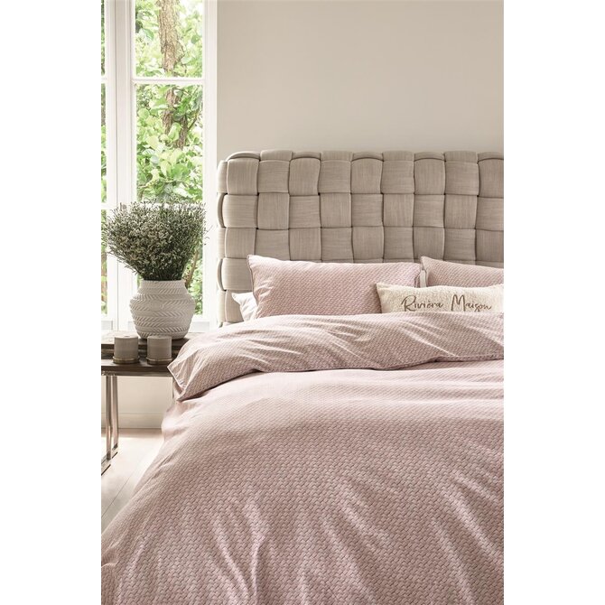 Riviera Maison Dekbedovertrek Bambu  Zachtroze 140x200/220 cm