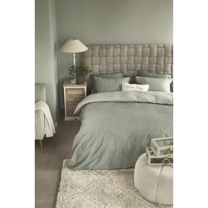 Riviera Maison Dekbedovertrek Bambu  Grijsgroen 260x200/220 cm