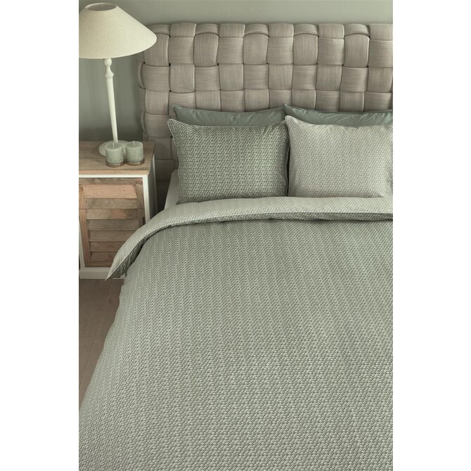 Riviera Maison Dekbedovertrek Bambu  Grijsgroen 240x200/220 cm