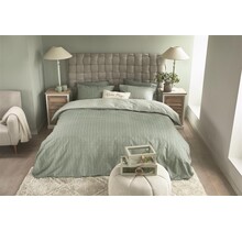 Riviera Maison Dekbedovertrek Bambu  Grijsgroen 200x200/220 cm