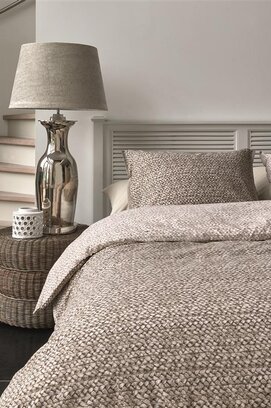 Riviera Maison Dekbedovertrek Braided  Taupe 240x200/220 cm