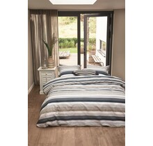 Riviera Maison Dekbedovertrek Sturdy Stripe  Marineblauw 240x200/220 cm