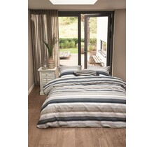 Riviera Maison Dekbedovertrek Sturdy Stripe  Marineblauw 200x200/220 cm