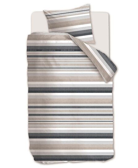 Riviera Maison Dekbedovertrek Sturdy Stripe  Marineblauw 200x200/220 cm