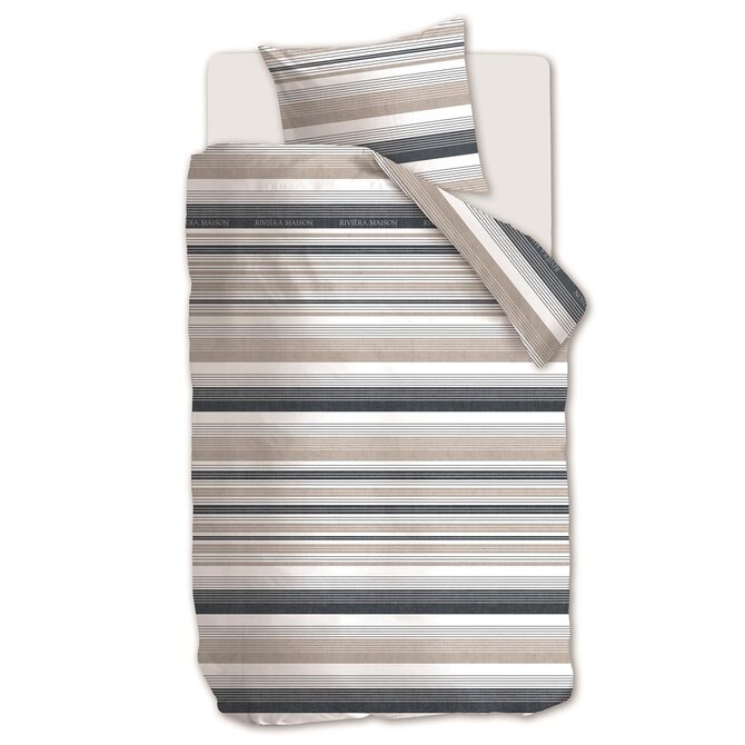 Riviera Maison Dekbedovertrek Sturdy Stripe  Marineblauw 200x200/220 cm