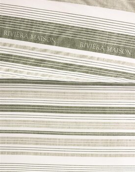 Riviera Maison Dekbedovertrek Sturdy Stripe  Grijsgroen 200x200/220 cm